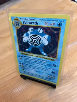 Pokemon Poliwrath 13/102 Base Set Shadowless Holo Rare MP/HP - Image 2