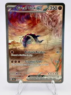 2024 Pokemon Temporal Forces Great Tusk ex 246/198 Special Illustration Rare - Image 1