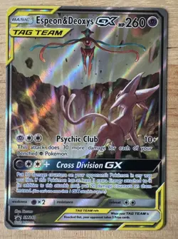 2020 Pokemon Sun & Moon Black Star Promo Espeon & Deoxys GX Tag Team #SM240 - Image 1