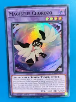 LP Yugioh Magistus Chorozo SUDA-EN100 Super Rare 1st Edition - Image 1