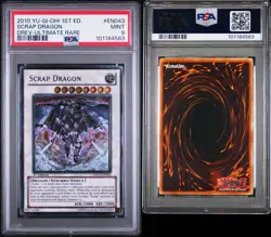 Scrap Dragon #EN043 2010 Yu-Gi-Oh! 1st Edition Drev Ultimate Rare PSA 9 - Image 3