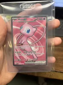 Pokemon Mew EX TCG Full Art Ultra Rare Holo Card 193/165 Scarlet & Violet 151 - Image 1