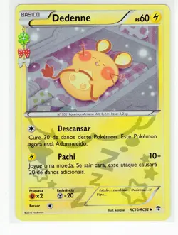 ~PT~ PORTUGUESE Dedenne RC10 Generations Radiant Pokemon Card (Z1) - Image 1