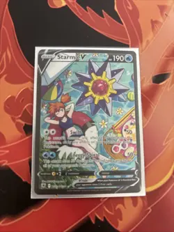 Pokemon TCG Starmie v Full Art Card Astral Radiance Set, Near Mint Condition - Image 1