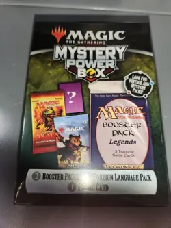 Magic MTG Mystery Power Box Sealed | 2 Booster Packs 1 Foreign Pack 1 Promo Card - Image 1