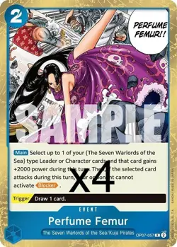 4X One Piece Card Game Perfume Femur OP07-057 Rare NM - Image 1