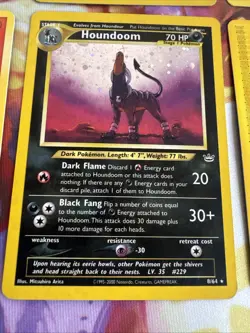 Houndoom Neo Revelation Holo Card 8/64 Lot Houndour 5/75 Vintage MP/HP 35/95 - Image 5