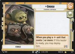 2026 Star Wars Unlimited AMC Movie Promo Grogu Charming Companion Leader Card - Image 2