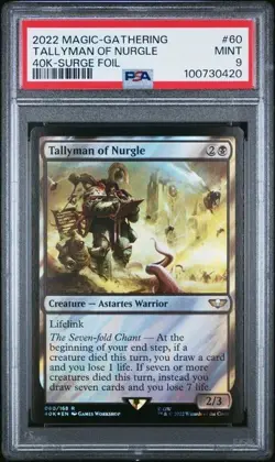 Tallyman of Nurgle Surge Foil MTG Warhammer 40,000 Commander #60 PSA 9 Mint *gb - Image 1