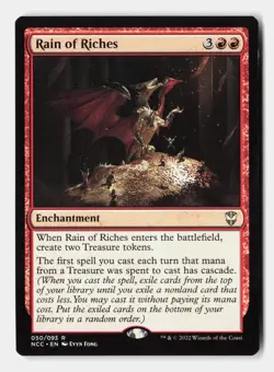 Rain of Riches 50 Rare Commander: Streets of New Capenna Magic: The Gathering NM - Image 1