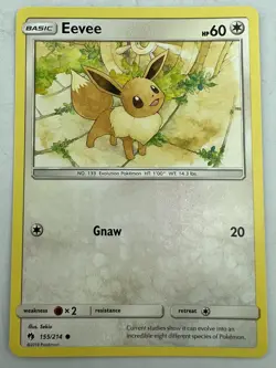 Eevee 155/214 Lost Thunder Common Pokemon Card 2018 Near Mint - Image 1
