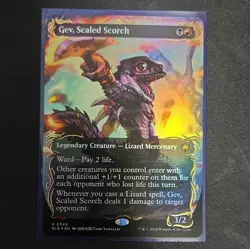 1x NM Gev, Scaled Scorch Borderless Raised Foil - Image 1