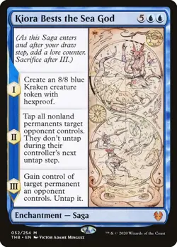 Kiora Bests the Sea God THEROS BEYOND DEATH MTG MAGIC ENCHANTMENT SAGA MYTHIC - Image 1