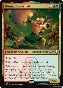 Bumi, Unleashed [TLA - 211] - NM [Foil] TCG MTG - Image 1