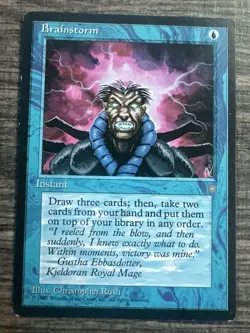 NM Brainstorm Ice Age Mtg Magic the Gathering - Image 1
