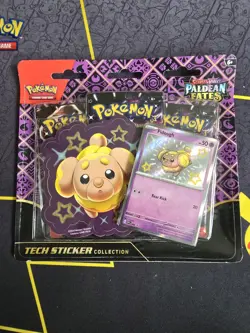 Paldean Fates Tech Sticker Triple Pack Blister - Fidough Promo - Sealed Pokemon - Image 1