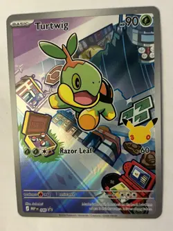 Pokemon Turtwig 040 - First Partners Promo - Full Art Holo - PACK FRESH VHTF - Image 1
