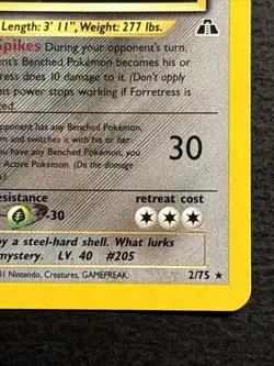 Forretress 2/75 Pokemon TCG Neo Discovery Holo Foil Rare Card Lightly Played LP - Image 4