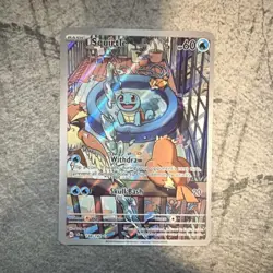 Pokemon TCG Squirtle 148/142 Sv07: Stellar Crown IR Full Art Holo English 60HP - Image 1