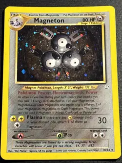 Magneton 10/64 Pokemon TCG Neo Revelation Holo Foil Rare Card Lightly Played LP - Image 1