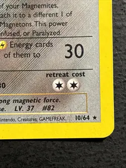 Magneton 10/64 Pokemon TCG Neo Revelation Holo Foil Rare Card Lightly Played LP - Image 4