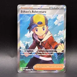 Pokemon TCG Ethan's Adventure 221/182 Sv10: Destined Rivals Holo Full Art NM - Image 1