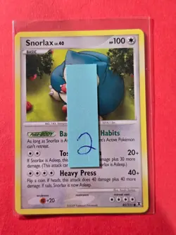 2009 Pokemon Platinum Rising Rivals #81 Snorlax, C, NF/H, cd2 - Image 3