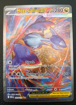 Mega Latias EX 181/132 Me01: Mega Evolution Full Art Holo Psychic Dragon - Image 1