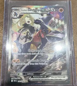 Pokemon Cynthia's Garchomp ex SV10 Destined Rivals SIR Full Art Holo 232/182 - Image 1
