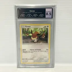 PSA TCG 8.5 Eevee 105/156 Non-Holo Common - Pokemon TCG S&M: Ultra Prism - Image 1