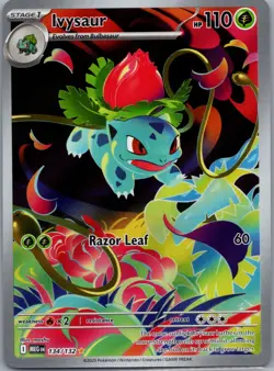 Ivysaur 134/132 ME01: Mega Evolution Pokemon TCG Illustration Rare NM - Image 1