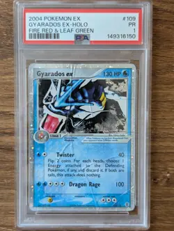 2004 Pokemon Fire Red Leaf Green FRLG PSA 1 Gyarados EX #109 Holo FRESH SLAB - Image 1