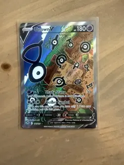 Pokemon TCG Unown V 177/195 Silver Tempest Alt Full Art UR Holo - Image 1
