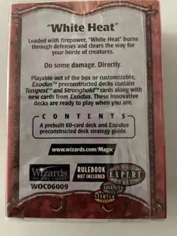Magic The Gathering MTG SEALED Exodus Theme Deck White Heat Vintage wotc1998 - Image 2