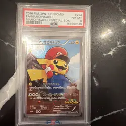2016 Pokemon Japanese XY Promo Special Box #294 FA Mario Pikachu PSA 8 - Image 2