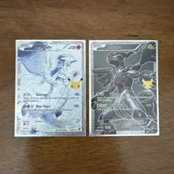 Pokemon TCG Celebrations 25th Anniversary Reshiram And Zekrom Full Art Near - Image 1