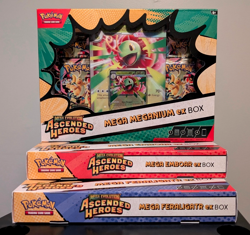 Pokemon Ascended Heroes Mega EX Box - Lot of 3 - Emboar Feraligatr Meganium NEW - Image 3