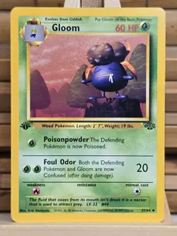 Gloom (1st Edition) 37/64 - Jungle Pokemon Uncommon - MP - Image 1