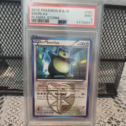 2013 POKEMON B&W PLASMA STORM #101 SNORLAX PSA 9 - Image 1