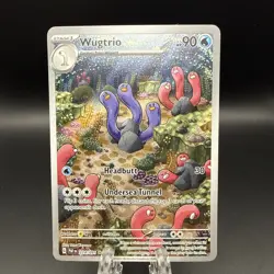 Wugtrio 224/091 Illustration Rare Paldean Fates Pokemon SV Shiny IR - Image 1