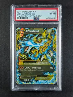 2014 Pokemon XY Flashfire M CHARIZARD EX Ultra Rare English 108/106 PSA 8 - Image 1