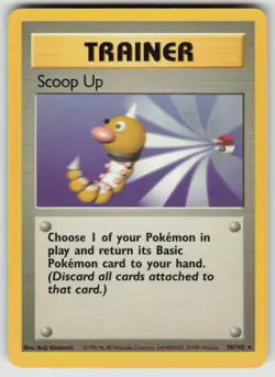 Scoop Up 78/102 Rare Base Set Unlimited Pokemon Moderately Played - Image 1