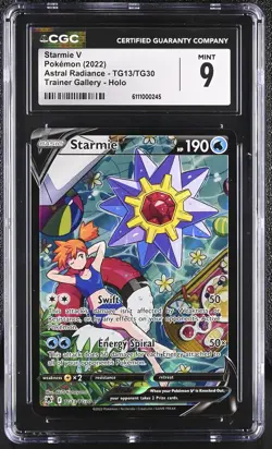 STARMIE V Astral Radiance Trainer Gallery Holo #TG13 CGC 9 Pokemon - Image 1