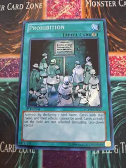 Yugioh Prohibition LCYW-EN267 Secret Rare 1st Edition Near Mint - Image 1