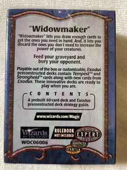 Magic: The Gathering Exodus Widowmaker Preconstructed Deck - Sealed WOC06006 - Image 2