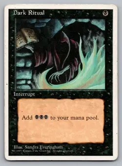 Dark Ritual Vintage MTG Magic the Gathering C Fourth Edition 13 HP/Damaged - Image 1