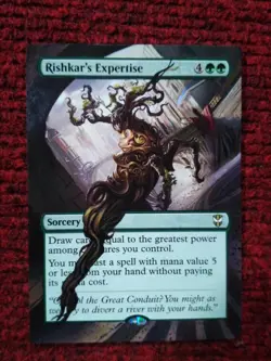 Rishkar's Expertise MTG New Capenna Commander Hand Painted Extended Altered Art - Image 2