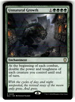 Unnatural Growth Commander: Bloomburrow Regular MTG NM - Image 1