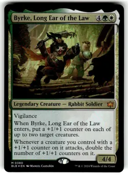 Mint/Near-Mint, English - 1 x MTG Byrke, Long Ear of the Law - Foil Bloomburrow - Image 1