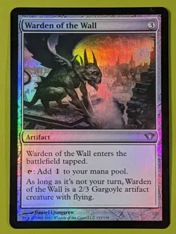FOIL Warden of the Wall x1 Dark Ascension 1x MTG Magic the Gathering - Image 1